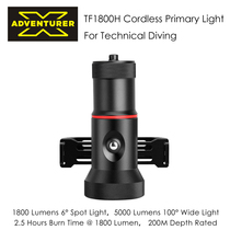 X-ADVENTURER TF1800H 1800 CONCENTRATOR 5000 FLOODLIGHT CABLE-FREE TECHNICAL SUBMERSIBLE MAIN LIGHT