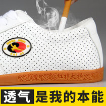 Cotton Tai Chi shoes Womens spring and summer soft cowhide beef tendon martial arts training shoes mens leather Taijiquan sneakers