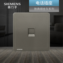Siemens telephone line socket Classic Smoke Gold Grey Silver weak electric information Type 86 Home Wall Concealed panel