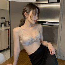 Small Chest Gathering Underwear Women's Adjustable Bra Bra Without Rings Collapses Beautiful Back Thickened Flat Chest Special Bra Set