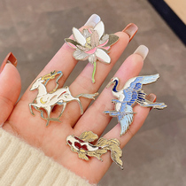 Metal cartoon cute breast needle design Sense silk tissue button small fragrance needle accessories with brooch