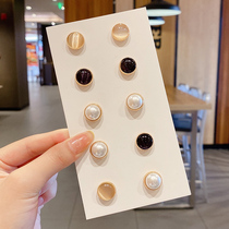 No trace anti-light exposure magnetic buckle no clothes blouse chiffon button no hole Pearl artifact brooch