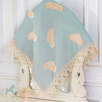 European dressing table mirror cover cloth lace dust-proof mirror cover dressing table round mirror cover towel vanity mirror cover