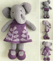 (284) Little Elephant Girl Rod Needle Illustration Handmade Wool Tutorial Doll Rod Needle Illustration