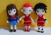 (034) Slam dunk master Sakuragi Hanamichi Rukawa Kaede Akagi Haruko handmade doll crochet diagram