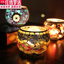 Furniture glass romantic fancy lover wax table glass cafe decorated with candles bar lamp antique