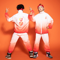 Primary school Pupils Games Costume Opening Street Dance Suit Kindergarten Class Uniform Gradient Red Cheerleading