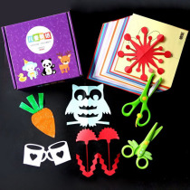 Kindergarten corner toy materials small class art art area paper-cut put large class middle class semi-finished childrens puzzle
