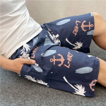 Spring and summer thin mens cotton cotton cotton large pants beach pants home pants artificial cotton loose shorts pajamas
