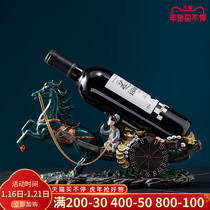 American creative home wine bottle holder European living room wine cabinet decorations red wine rack ornaments modern and simple