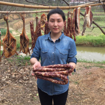 Anhui salty sausages dried sausage farmers homemade hand-made salted pure meat sausage sausage Liuan native Bacon