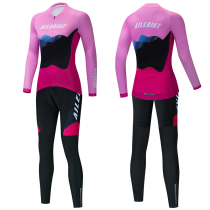 Lady Summer Thin Mountain Bike Professional Race Car Service Bike Riding Cardiovert Bike Long Sleeve Riding Suit Women Suit