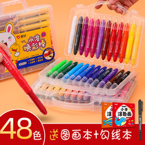Hobbies colorful 36 colors washable rotating oil painting stick spiral color stick crayon safety student painting water soluble large capacity graffiti filling pen 24 color dazzling rotating oil painting stick