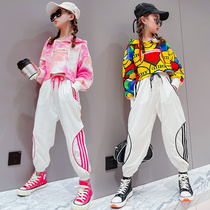 Girl Street Dance Tide Clothing Online Red Fried Street Suit Spring Dress Hip Hop Trendy Female Great Boy Spring Autumn Children Jazz Dance Costumes
