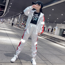 Girls net red suit foreign gas 10-year-old girl Spring loaded 15 Chauder Woman dress 13 Big Boy 12 Fried Street Two Sets