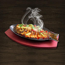 Iron plate fish pan special pan fish pan household fish-shaped fish artifact cast iron plate crucian carp pan