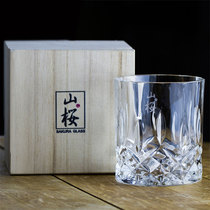 Edo mountain cherry whisky cup Japanese cherry blossom cup Edo glass crystal cup Japanese ins style log box