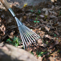 Harrowing BerryBird Stainless Steel Agricultural Hugging Grass Weeding Deciduous Lawn Iron Rake Home Pine Earth Tools