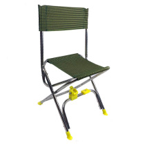 Stainless steel battery chair thickened stainless steel folding chair foldable and easy to carry large load-bearing travel wild fishing