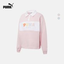 PUMA puma official new women's retro casual long sleeve POLO shirt GRAPHIC 536093