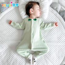 Baby one-piece clothes pure cotton newborn clothes Spring and autumn baby spring clothing Bottoms Pyjamas khaclothes Climbing Suit Summer Thin