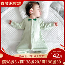 Baby jumpsuit cotton newborn clothes spring and autumn winter baby bottoming pajamas ha boneless creeping clothes spring clothes