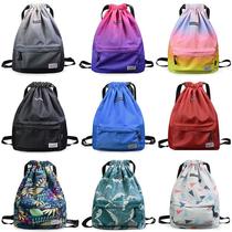 Light and waterproof bunches Draw Rope Double Shoulder Bag for men and women Sports Fitness Backpack Large Capacity Travel Bag Basketball Cashier Bag