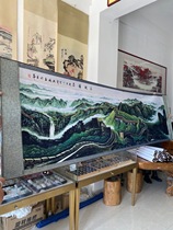 One battle two landscape traditional Chinese painting feng shui backer hanging painting new Chinese style great wall office calligraphy and painting living room decoration