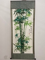 Chinese painting scroll Bamboo painting Vertical Bamboo restaurant Chinese painting office Cuizhu calligraphy and painting to mount