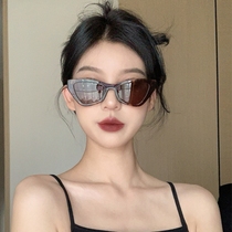 Sexy BAO WEN color sunglasses female cat eye tortoiseshell glasses tide retro port wind Europe and the United States ins net red sunglasses