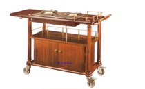 Stone noodle cooking car cabinet type pull-up dining car hand-push dining car abalone multi-function service car