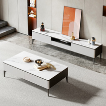 Rock Plate Light Extravagant TV Cabinet tea table Composition Nordic modern minimalist Small family Living room Home Terrace TV Enclosure