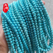 Earth original mine turquoise hand string small rice beads 108 beads Buddha string high porcelain blue men and women holding Natural
