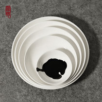 Ceramic palette beginners calligraphy ink dish water dish students use watercolor gouache Chinese painting paint paint plate color dish