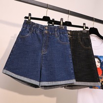 2021 large size shorts fat mm summer new 200kg high waist loose thin foreign atmosphere age denim pants