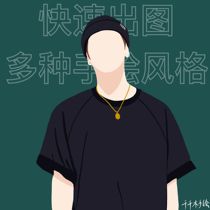 Hand-painted avatar character couple custom Q version cartoon line spoof wedding Live Photo stick drawing design