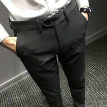 Spring and Autumn new casual trousers men slim feet pants men Korean men mens ankle-length pants business suit pants mens