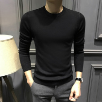2021 winter mens round neck sweater long sleeve new autumn winter knitted base shirt explosion slim sweater coat tide