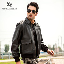American leather Air Force a2 pilot suit leather jacket soft leather jacket mens top layer cowhide lapel retro spring and autumn