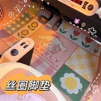 Wuling Hongguang mini Jade Gui dog interior layout modified car mat mini EV silk ring foot mat cartoon carpet