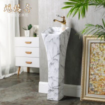 Ceramic column washbasin integrated basin floor standing column basin small toilet vertical column Basin