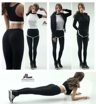 Spot 1 6 Female Soldiers FA007 Clothes Yoga Clothes Slim Suit Black 5 Piece Sets