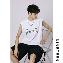 S Summer Tide Card Student Movement Sleeveless Letters Printed Vest Ins Loose Thin inside lap top male