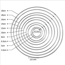 Dream catcher material diy iron ring ring large and small diameter 10 15mm 20 3cm welded 40cm ferrule