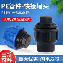 20 25 32 40 50 63PE pipe fitting installation is simple and quick to connect black blue cap plug