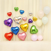 10 Inch Loving Pentagram Four-star Aluminum Foil Balloon Peach Hearts Aluminum Foil Balloon Birthday Party Decoration Scene Arrangement