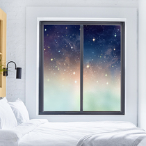 Starry sky window glass sticker Floor window frosted glass film toilet light transparent opaque window paper window sticker
