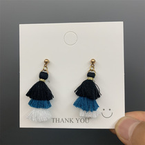 kp573 Smiley earrings cardboard white wide earrings card paper about 100 ears jewelry card cardboard card 8*8