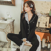 Lin Mengshijia pregnant women's pajamas spring and autumn postpartum modal confinement clothing November to be delivered home clothing nursing clothing