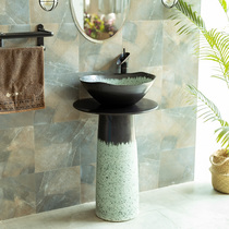 Wash basin simple outdoor pool floor-to-ceiling courtyard toilet column washbasin household balcony small